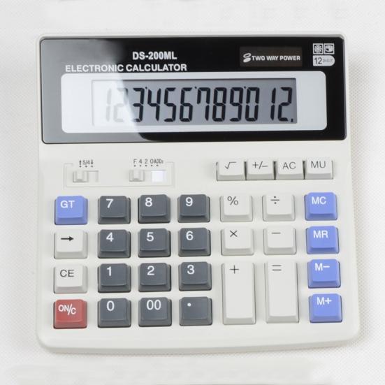 12 Digit Solar School Student Office Battery Power Desktop Electronic Calculator