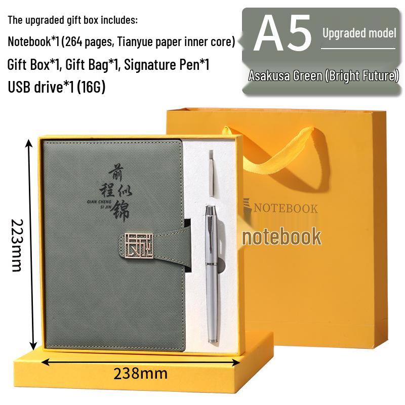 A5 Custom Strap Diary Notebook with Logo in Gift Box