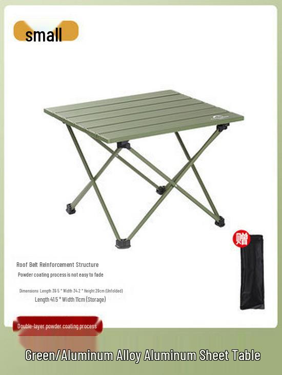 Portable Aluminum Folding Table & Chairs Set for Camping & Picnic