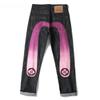 Nuovi jeans stampati alla moda retrò hipster giapponese hip-hop High Street Leisure Slim Straight Ricamo Y2k Pantaloni con cuciture