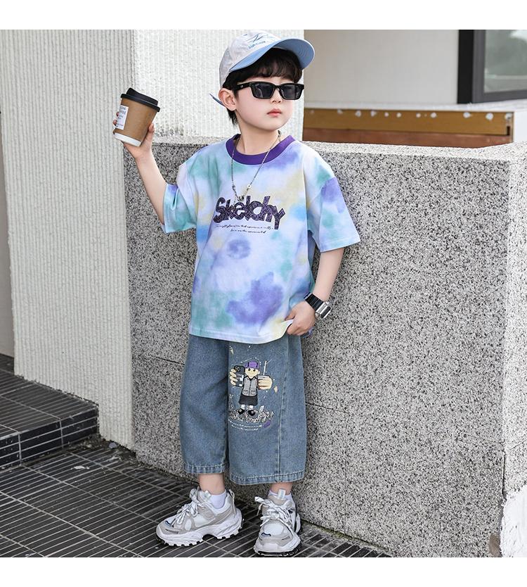 Boys' Summer Clothes 2026 New Summer Set, Stylish Children's Cool and Handsome Short Sleeved Summer Two-piece Set for Boys