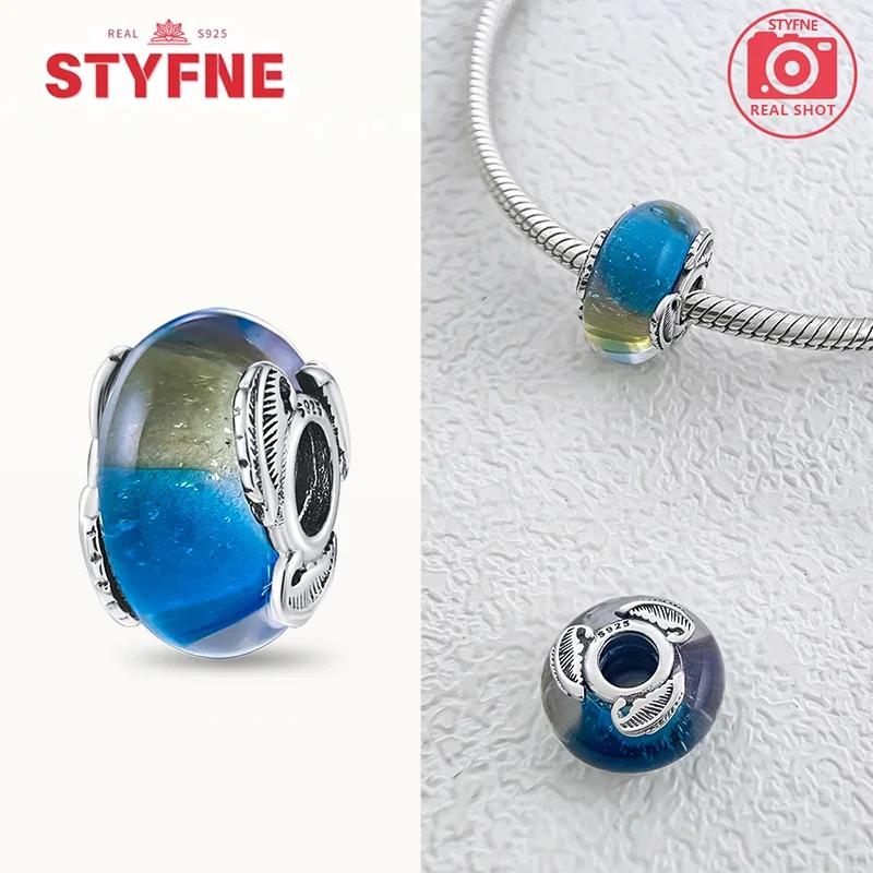 Copperblue Series Crystal Enamel Murano Charming Bead Copper Color Beads Fit Original Bracelet For Women Diy Jewelry Gifts