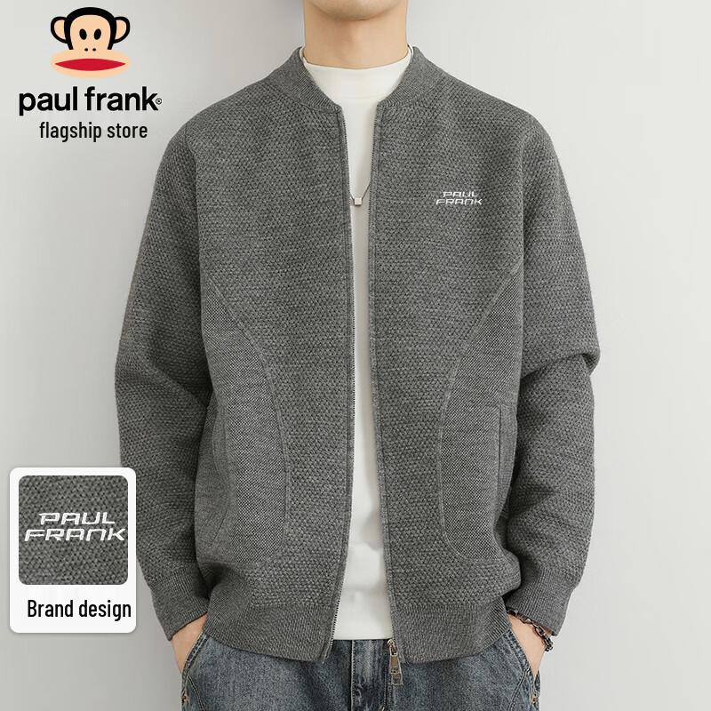 

Paul Frank Men s Warm Baseball Collar Knit Cardigan L