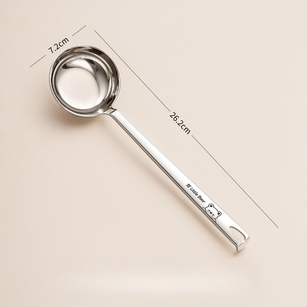 316 Food Grade Stainless Steel Long Handled Ladle, Large Capacity Hot Pot Serving Spoon Heat Resistant Easy Clean