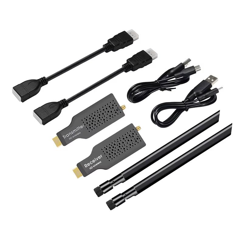 Kabelloser HDMI-Sender und -Empfänger 5,8-GHz-Frequenz Audio-Video-Sender und -Empfänger für Kamera PS4 zu TV-Projektor
