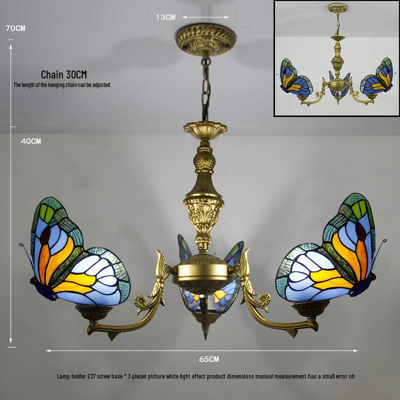 Tiffany Butterfly Pendant Light for Bedroom, Dining Room, Bar, Coffee Shop, Creative Club, KTV, and Counter Lighting