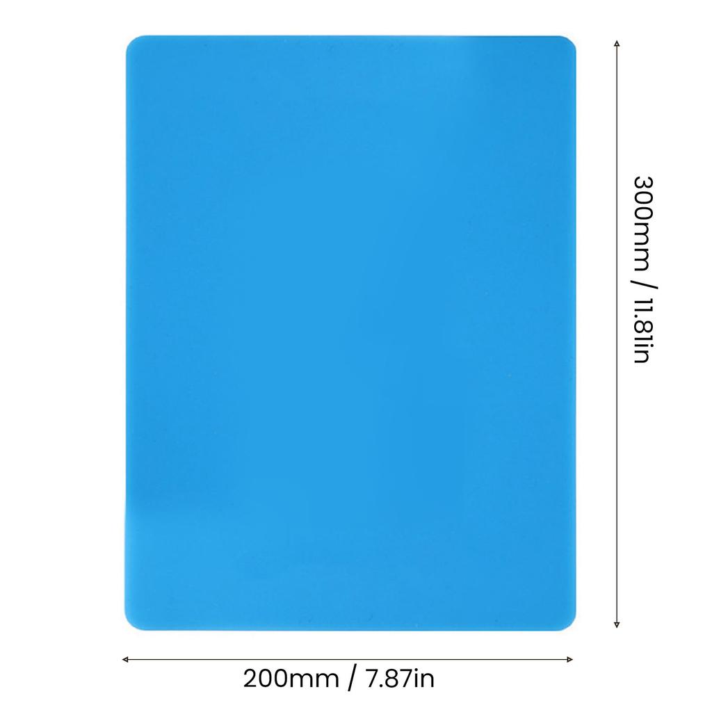 Silikonmatte for Håndverk Baking Kjøkkenbenk Resinformer Varmebestandig Ark Bordbrikke Blå