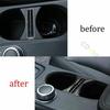 Middle Console Water Cup Frame Decor For Benz GLA CLA 2013-19 Real Carbon Fiber