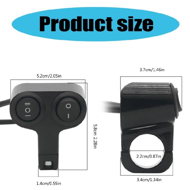 Corrosion Resistant Motorcycle Front Headlight Spotlight Handlebar Control Switch Suitable for Riders Safe Night Travel