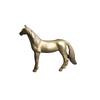 Feng Shui Ornament Antique Solid Long Tail Horse Figurines Copper Zodiac Animal Mini Desktop Decoration Crafts