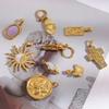 MamacitaSlay 316L Stainless Steel Sun Butterfly Cross Charms DIY Accessories 18K Gold Plated Waterproof For Necklace Bracelet