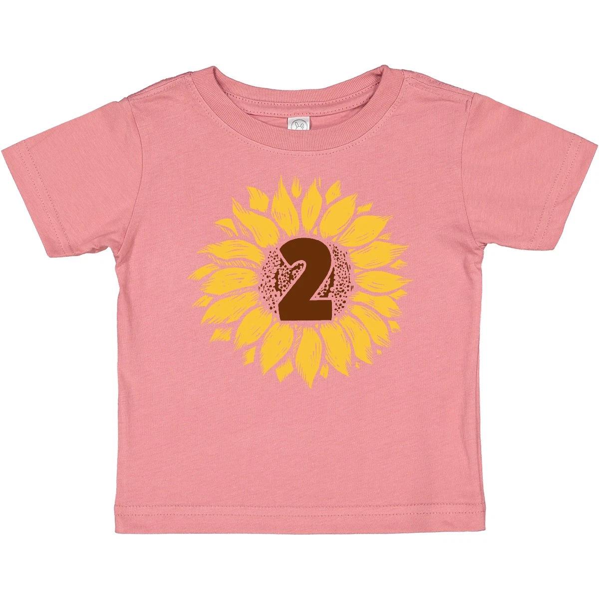 Inktastic Second Birthday Sunflower Baby T-Shirt 2 Two Year Old Years Present Im 140