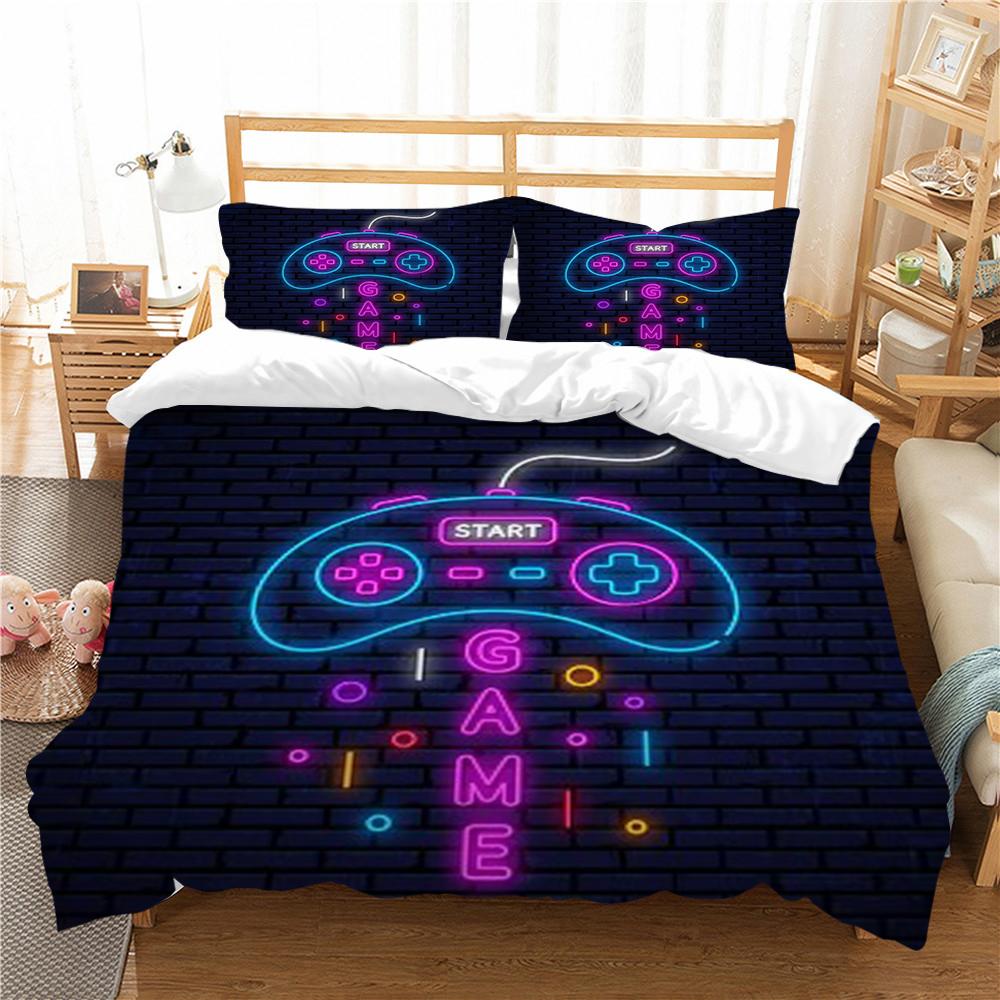Bedding Cover Suit King Double Size Man Woman High Quality Bed Cover Set 3D Gamer Printed Creative Bedspreads