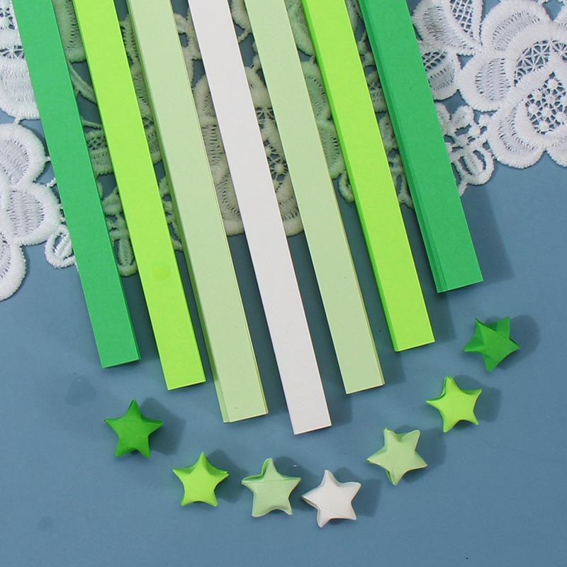 Star Origami, Colorful Decorative Paper Strips, Lucky Star Paper Strips, DIY origami paper strips glowing star origami