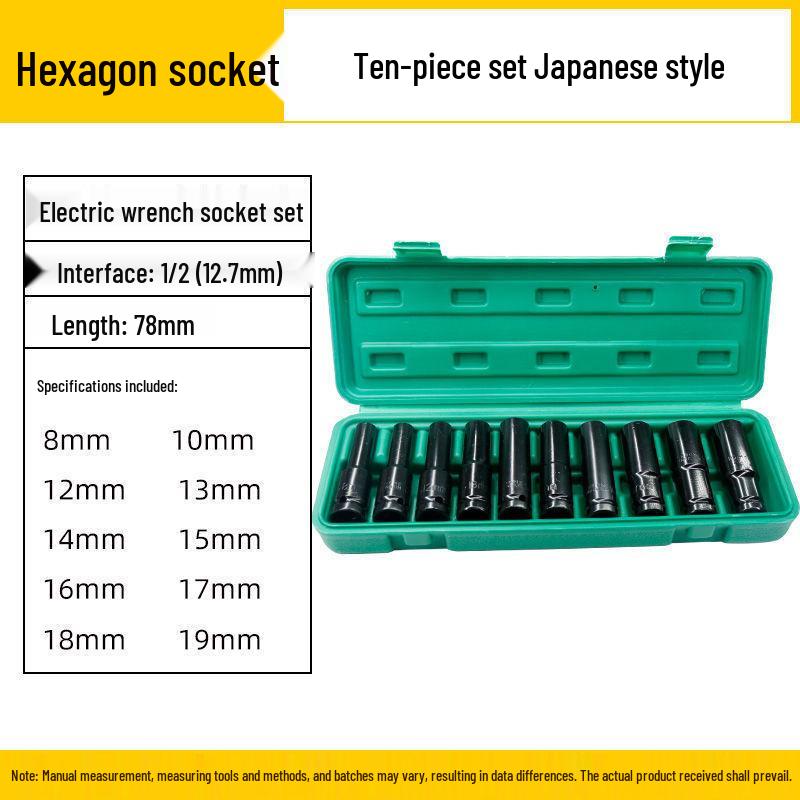 Electric Hex Wrench & Screwdriver Set, 8-32mm - Includes Socket Head, Extension, Air Gun, & Copper Components