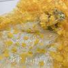 3D Three-Dimensional Sequined Petal Accessories Embroidery White Mesh Mesh Cloth Background Decoration Fashion Stage Clothing Fabric