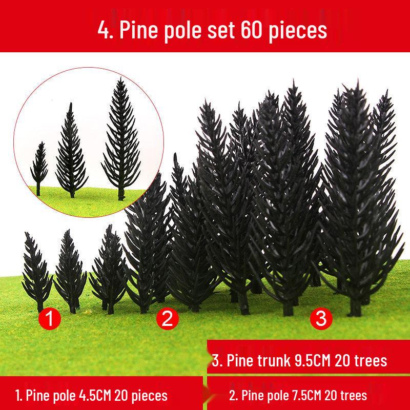 DIY Model Tree Set: Finished Landscape, Terrain, and Street Tree Ornaments