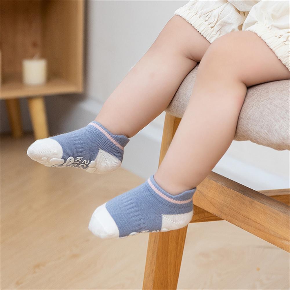 5 Paare/Set Niedliche Babysocken Geklebt Rutschfest Niedrig geschnittene Socken für Säuglinge Farblich passende Kindersocken Baby Mädchen und Jungen