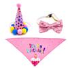 Manufacturer  Luxury Three-Piece Set New Happy Birthday Dog Bandana Dog Collar Party Hat Accessories-Summer Polyester
