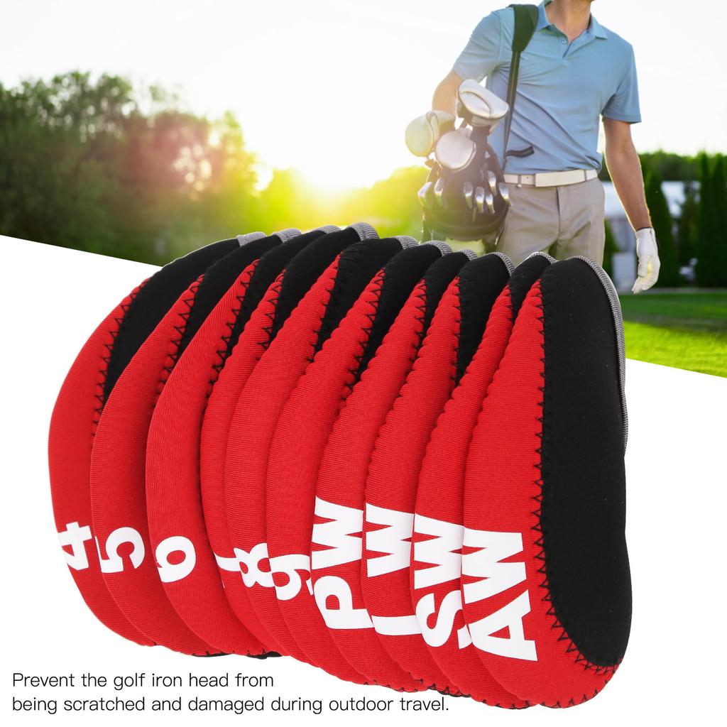 10PcsCelsiusset Leather     Iron Head Covers   Putter   Head   Case Set