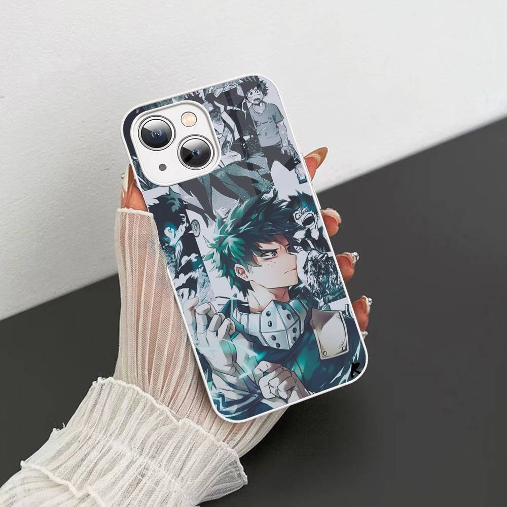 Vintage Anime My Hero A-Academia Tempered Glass For Iphone 14 13 12 11 Pro Mini XS MAX 14Plus X XS XR Fundas
