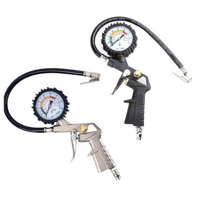 Car Motorcycle Multifunctional Tire Air Pressure Monitoring Gauge Tester Air Compressor Dial Meter Inflator Pump Tire TestingTire Pressure Monitoring