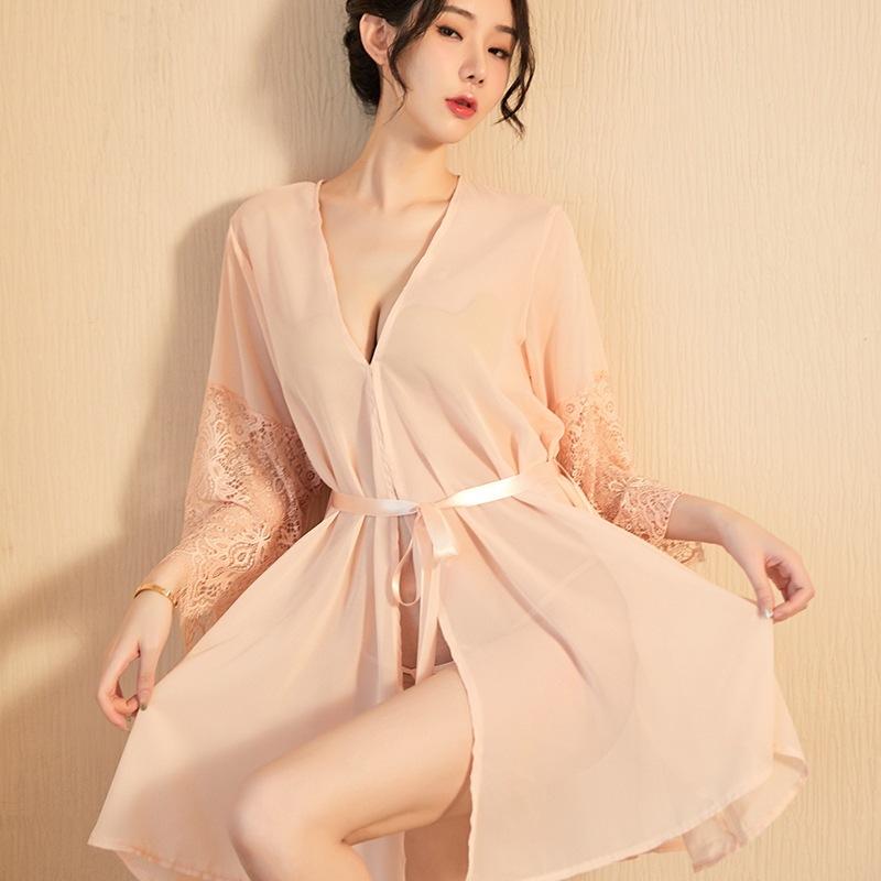 Sexy Underwear Perspective Home Women's Bathrobes Sex Underwear Bed Adult Products Cardigan Adult New Sexy Pajamas Sex