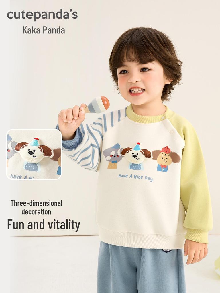 Kaka Panda Kinder Rundhals-Sweatshirt - Lässiges Oberteil für Jungen & Mädchen für Frühling & Herbst