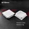 White PP Plastic Table Chair Foot Covers 15*15-100*100mm Square Pipe Plugs Protective Cover Furniture Thickenes Leg Pads