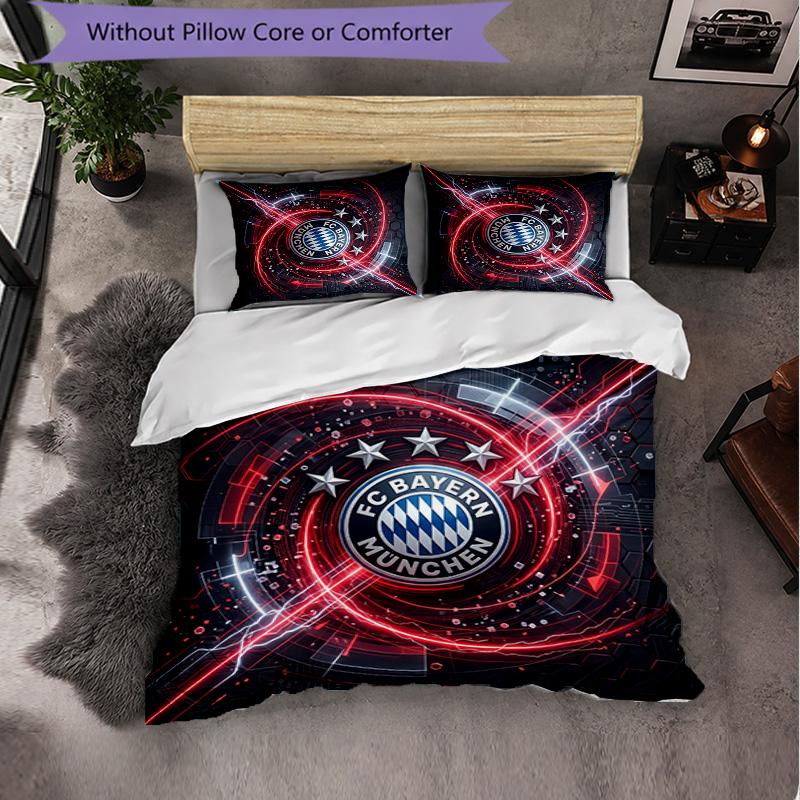 Set Biancheria da Letto Bayern Monaco Modello 3 Pezzi Morbida Copripiumino in Microfibra con Federe per Camera da Letto