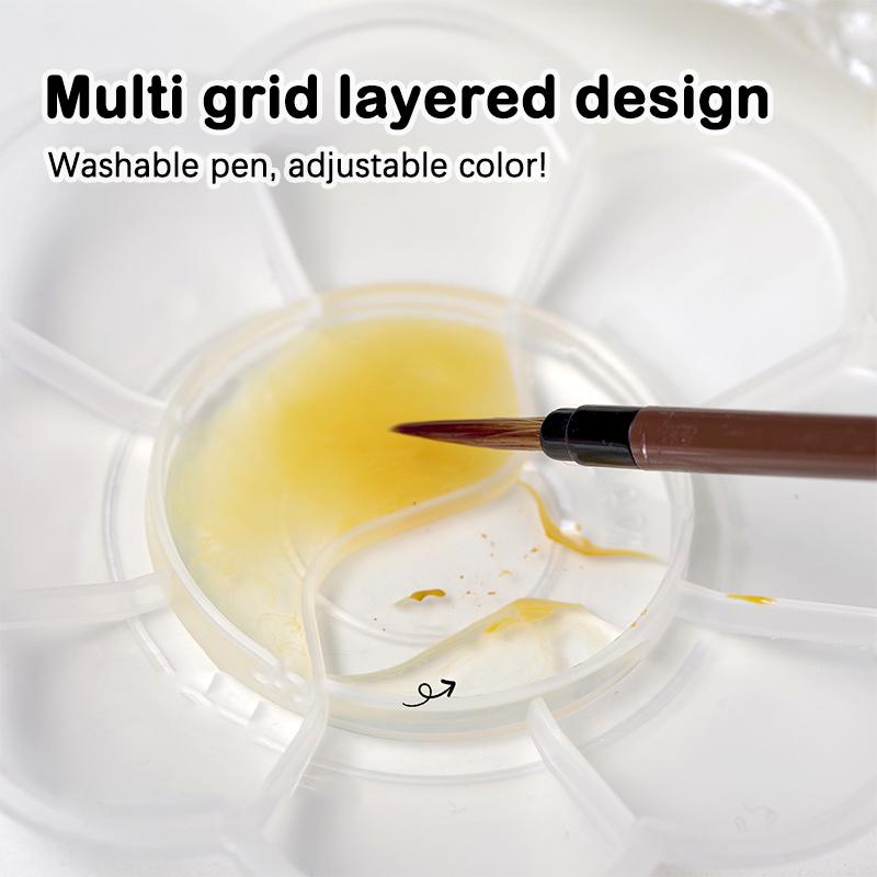 8 Holes Nail Art Color Palette With Display Stand Uv Gel Polish Holder Diy Drawing Paint Dish Manicure Tool