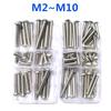 304 Stainless Steel Hexagon Hex Socket Head Button Allen Screw Set M2 M2.5 M3 M4 M5 M6 M8 M10 Allen Hex Socket Button Head Screw