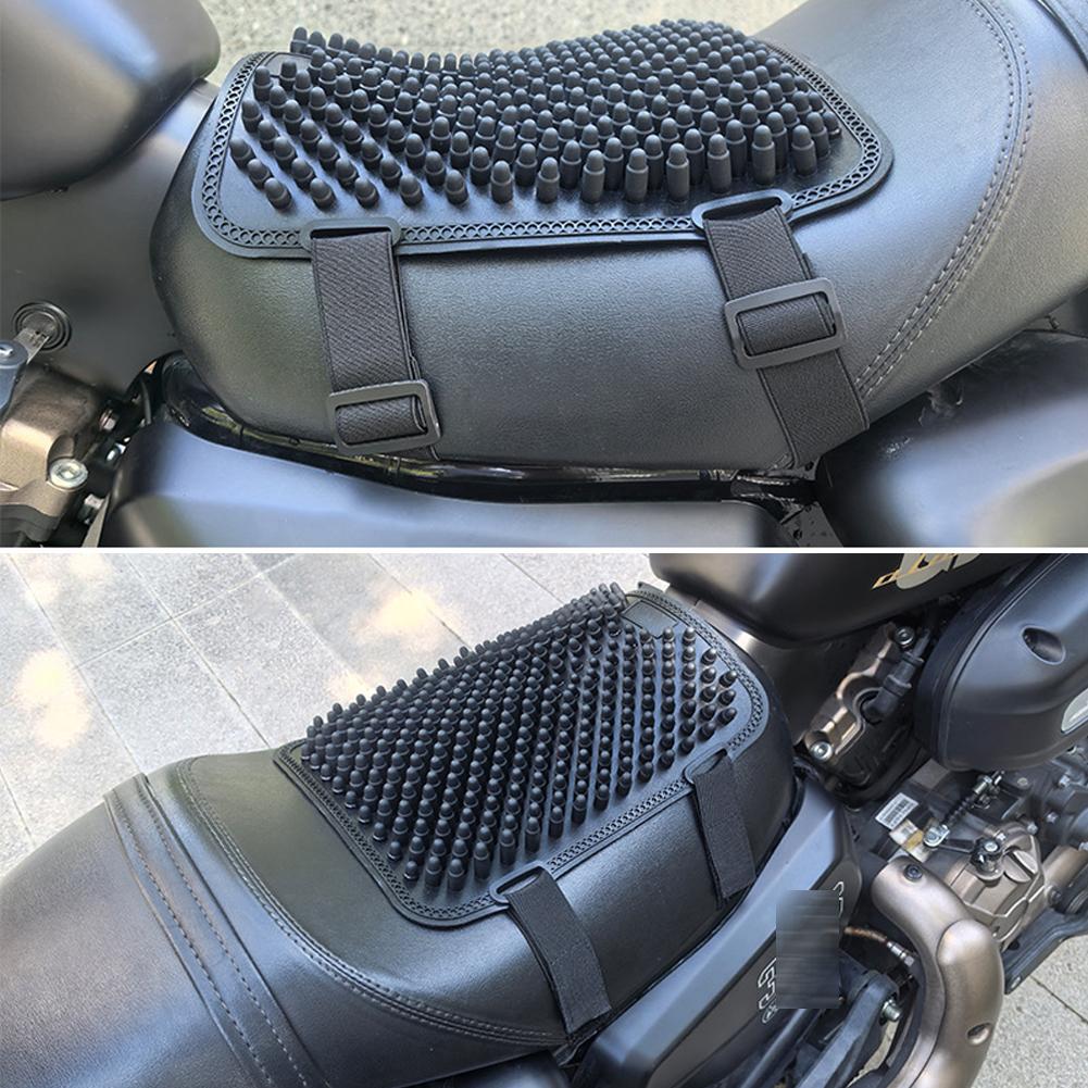 3D Miękka Silikonowa Pokrywa Poduszki Tylnego Siedziska Motocykla Oddychająca Ochrona Przeciwsłoneczna Izolacja Cieplna Pokrowiec na Podkładkę Siedziska Motocykla Uniwersalny