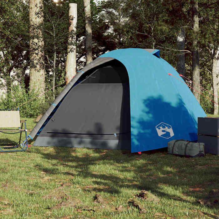 VidaXL Camping Tent 4 Person, Shade Tent with Carry Bag, Portable Awning with Sidewalls for 94336