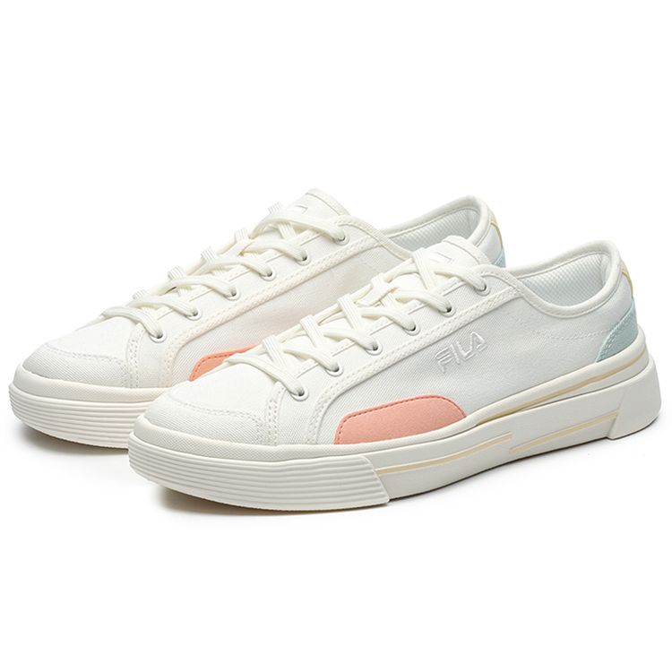 Fila Sandwich Trendy Low-Top Canvas Shoes Women Sneakers White Pink F12W221316FSP