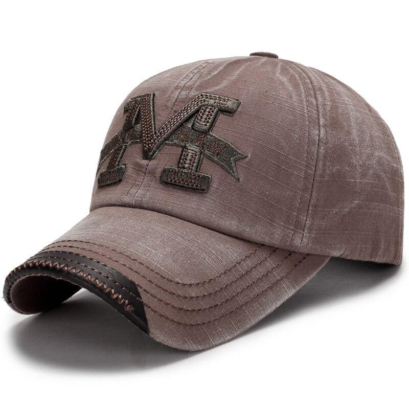 Snapback Cap Washed Hat Men's Leisure Old Baseball Cap Outdoor Embroidery Sunshade Hat Dad Hats for Men