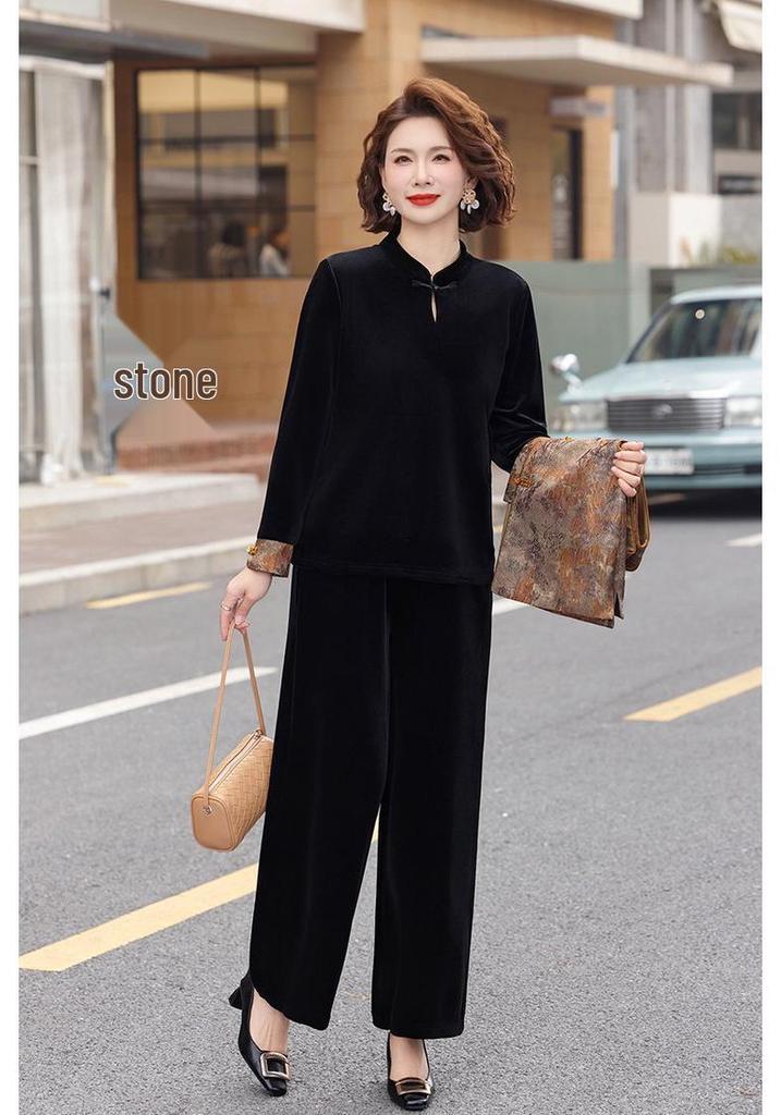 2026 Spring Collection: Elegant Sleeveless Vest Three-Piece Set for Middle-Aged and Elderly Women