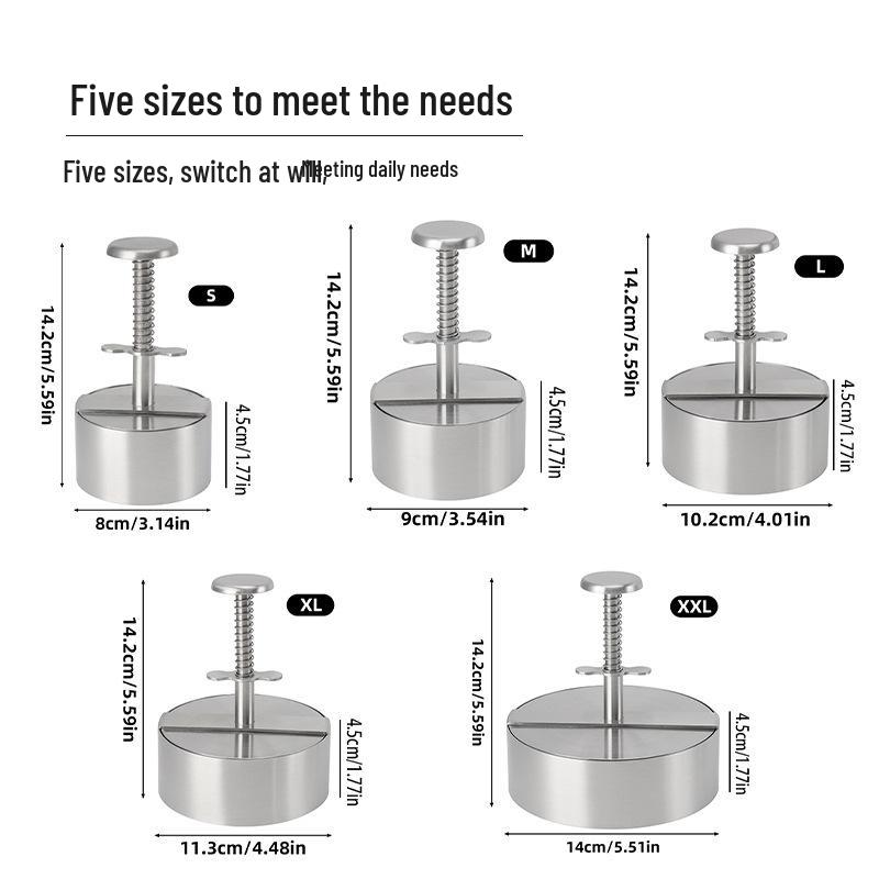 Stainless Steel Non-stick Hamburger Press for Kitchen