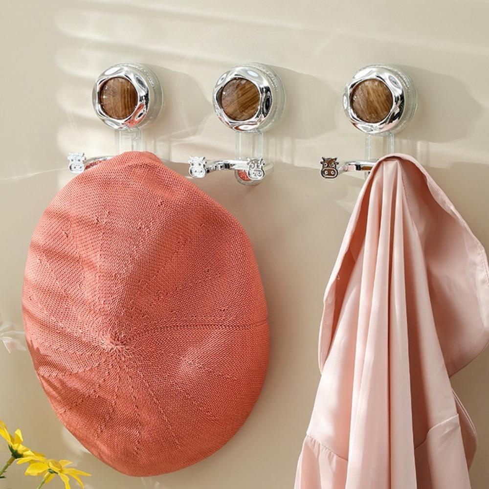 

2Pcs Powerful Suction Cup Hooks Removable Shower Hooks Multifunctional Wall Hanger for Home