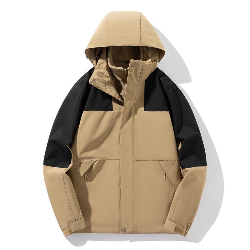 New Style Autumn and Winter Jacket for Women, Three-in-one Detachable Couple Hiking and Mountaineering Jacket for Men