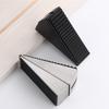 304 Stainless Steel Raised Anti-Slip Rubber Door Stopper with Nail-Free Floor Mount and Anti-Collision Spring
