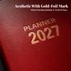 English Daily Planner Notebook Compact A6 Portable for Study