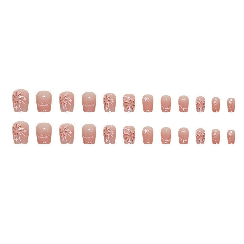 Rouge Nagellack Feuerwerk Tragen Nagel Abnehmbar Stern Nagel Folie Kurze Ballett Nagelkunst Aufkleber Kleine Kurze Leiter Nagel Folie