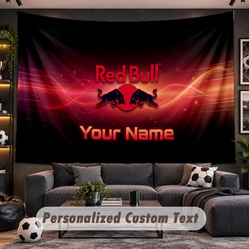 Wall Hanging Tapestry Custom NameRB Leipzig FC Pattern Personalized Printed Fabric Wall Decor