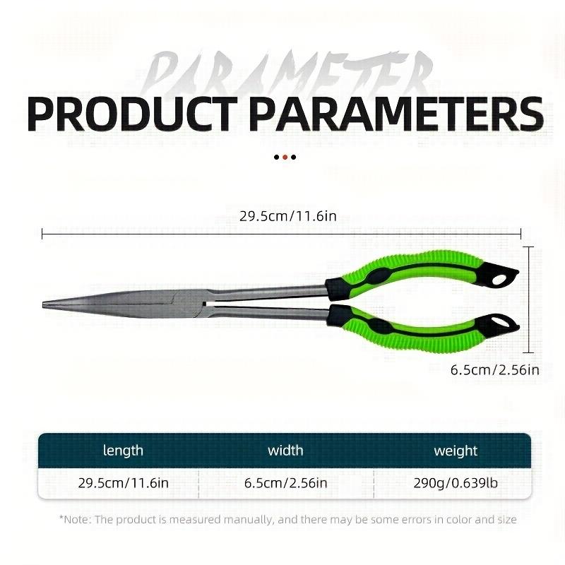 1PC Professional Fishing Hook Pliers - Heavy Duty Long Nozzle Design, Non-Slip Grip, Sharp Blade - Telescopic Tool for Professionals and Hobbyists