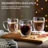 Tasse en Verre Isolé à Double Paroi Tasses à Café Espresso Transparentes Chope à Bière Verre à Thé Lait Verres à Whisky Articles de Boisson Tasses Transparentes Cadeau