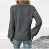Autumn Casual Top Multi-Color Crew Neck Long Sleeve Jacquard Solid Color Women Sweater