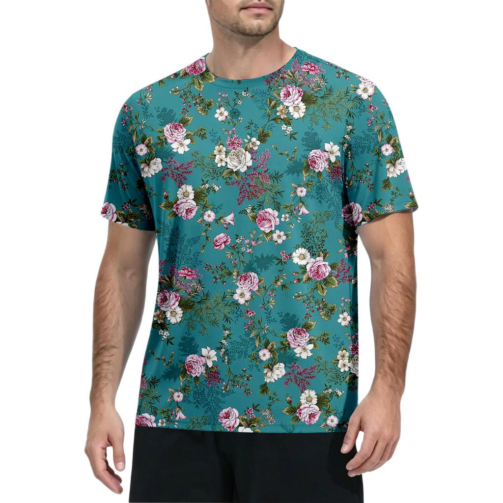 T-shirt à manches courtes à séchage rapide pour homme - Haut athlétique léger anti-UV pour la pêche en extérieur et les activités de gym