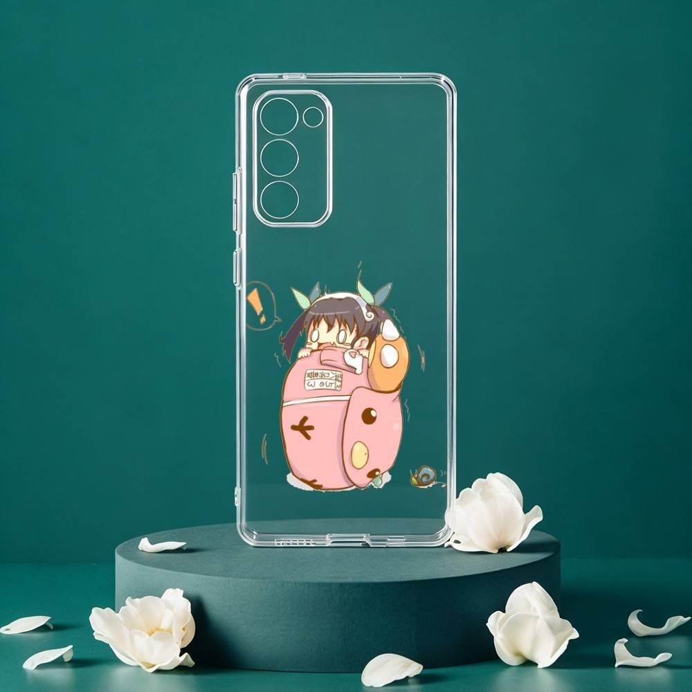 H-Hachikuji Mayoi Cute Phone Case For Samsung Galaxy S24 S25 S23 S22 S21 Plus S24 S25 Transparent Cover Case