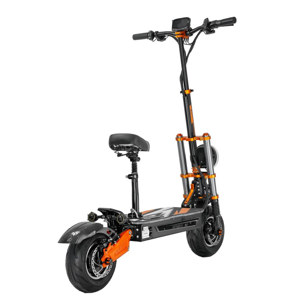 BOYUEDA M2 Urban electric scooter 5000W dual motors 72V 40Ah battery 12-inch tubeless explosion-proof tires hydraulic disc brakes.